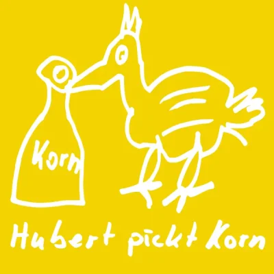 Hubert pickt Korn Yellow & White
