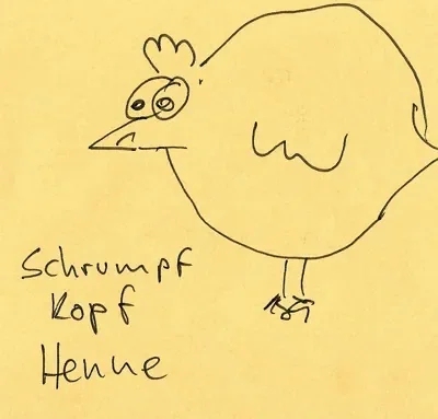 Schrumpfkopfhenne